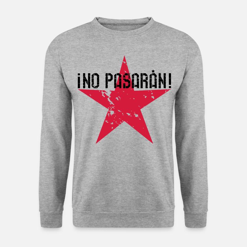 122 No Pasaran Saying Star - Unisex Sweatshirt - salt & pepper