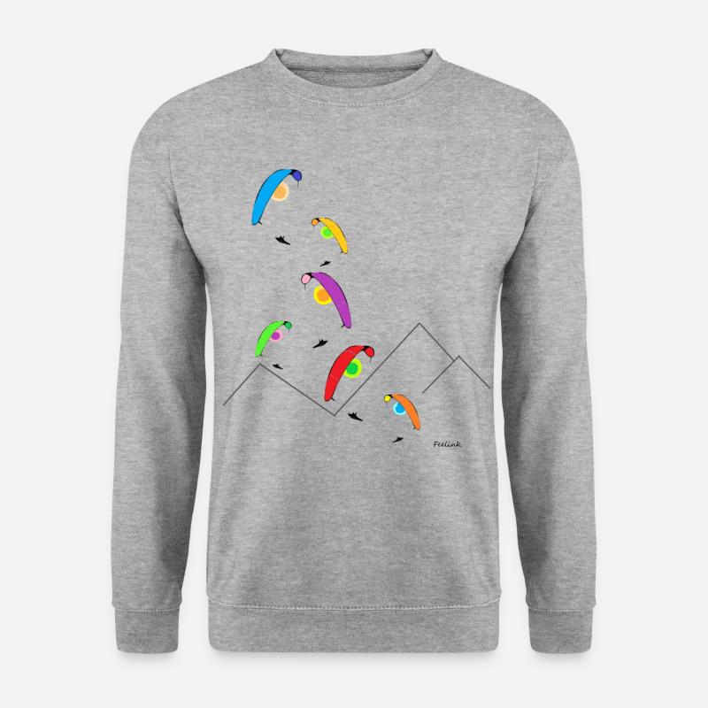 Paragliding sun summer pilot - Unisex Sweatshirt - salt & pepper