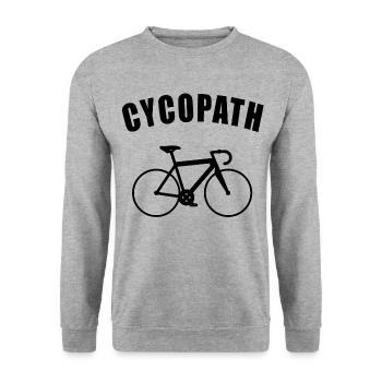 CYCOPATH BICYCLE GIFT ROAD BIKE FIXIE TRIATHLET - Unisex Sweatshirt - salt & pepper - Front - Alina (178cm) & Michal (187cm)