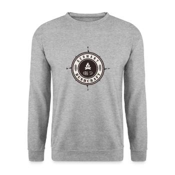 Bushcraft Germany - Unisex Sweatshirt - salt & pepper - Front - Alina (178cm) & Michal (187cm)