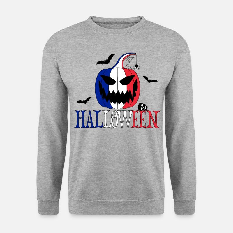 Halloween Frankreich - Unisex Pullover - Weißgrau meliert
