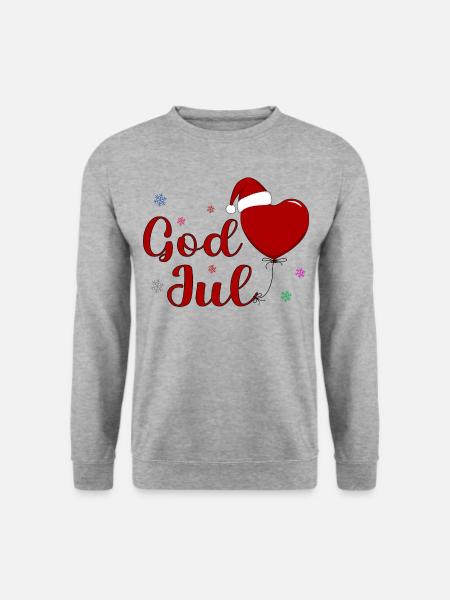 God Joul Weihnachtsfeier - Unisex Pullover - Weißgrau meliert