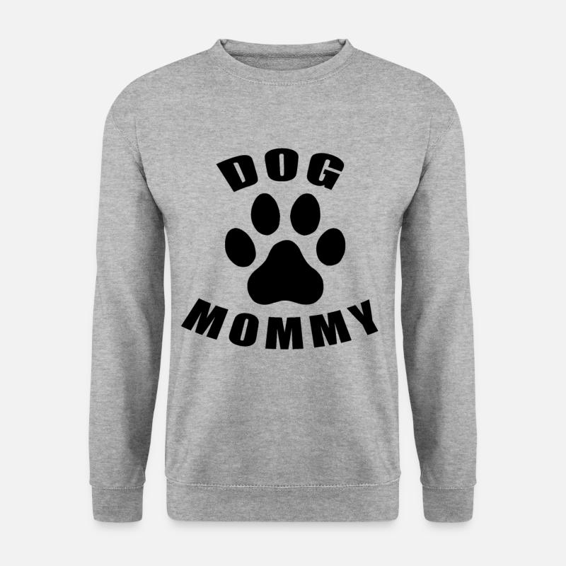 Dog Mommy - Unisex Pullover - Weißgrau meliert