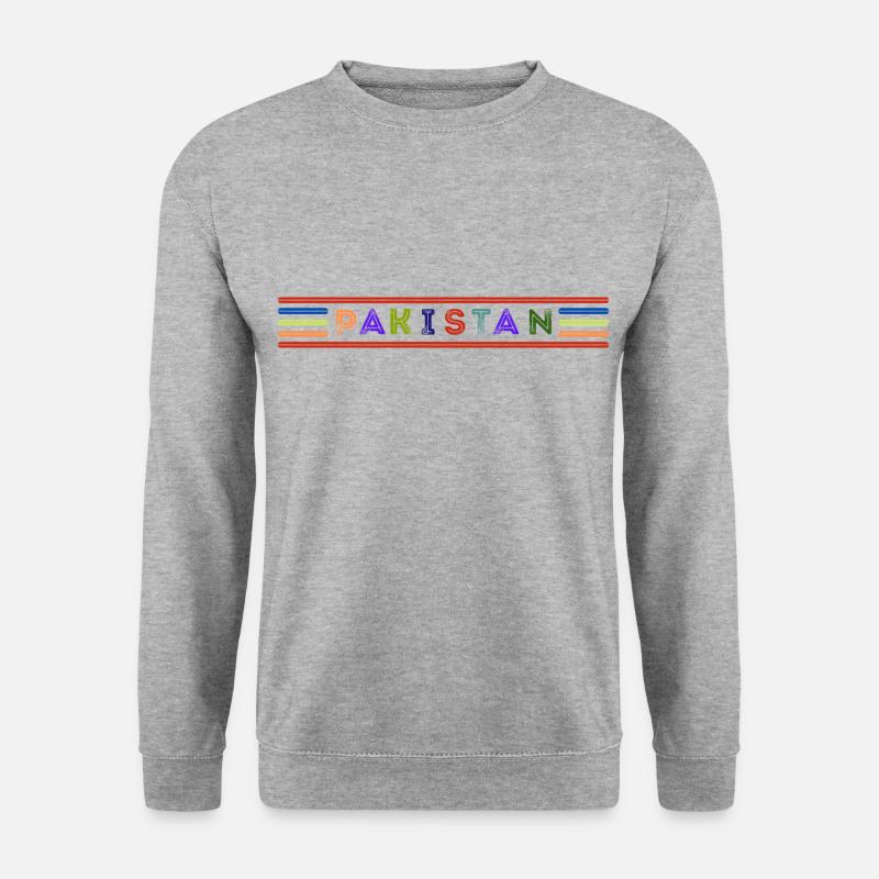 PAKISTAN - Unisex Pullover - Weißgrau meliert