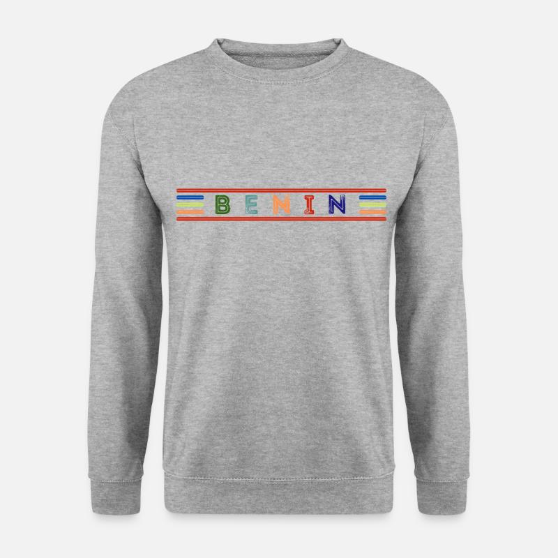 BENIN - Unisex Pullover - Weißgrau meliert