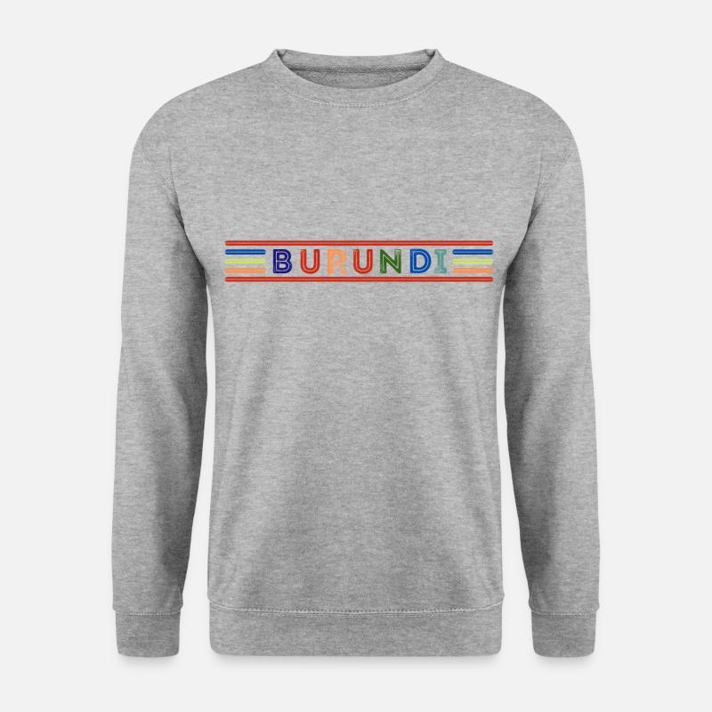 BURUNDI - Unisex Pullover - Weißgrau meliert