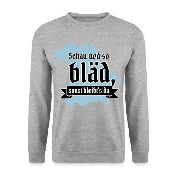 Look ned so stupid otherwise it stays there! Bavarian - Unisex Sweatshirt - salt & pepper - Front - Alina (178cm) & Michal (187cm)