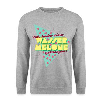 80s Dancing: I Carried a Watermelon - Unisex Sweatshirt - salt & pepper - Front - Alina (178cm) & Michal (187cm)