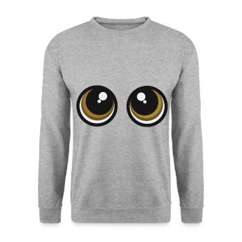 cute eyes look gift facial expressions cute baby - Unisex Sweatshirt - salt & pepper - Front - Alina (178cm) & Michal (187cm)