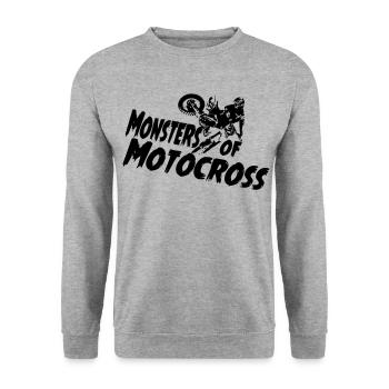 Monsters of Motocross Xmas Edition - Unisex Sweatshirt - salt & pepper - Front - Alina (178cm) & Michal (187cm)