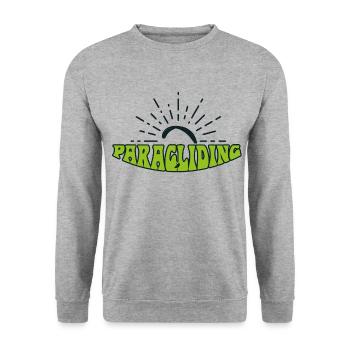 Paragliding hippie version - Unisex Pullover - Weißgrau meliert - Vorne - Alina (178cm) & Michal (187cm)