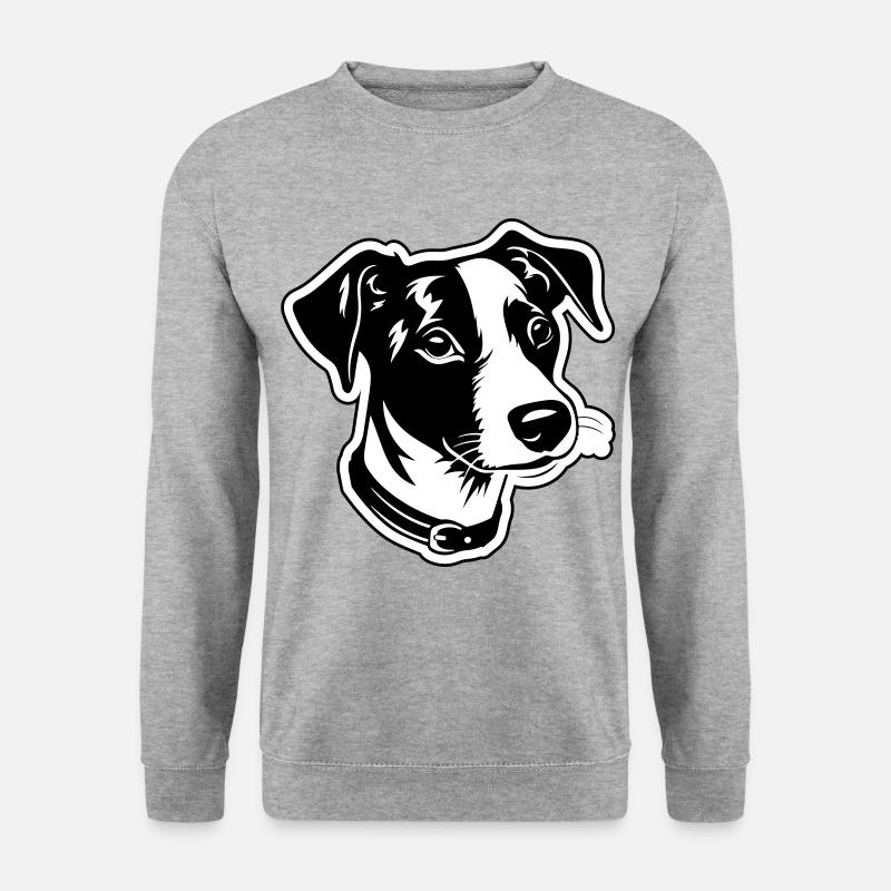 Jack Russel Terrier Dog Head - Unisex Sweatshirt - salt & pepper