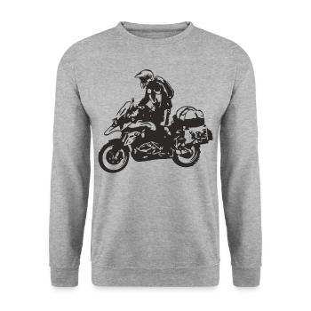 sports Moto - Sweat-shirt Unisexe - gris chiné - Devant - Alina (178cm) & Michal (187cm)