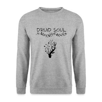 Druid Soul - Unisex Sweatshirt - salt & pepper - Front - Alina (178cm) & Michal (187cm)