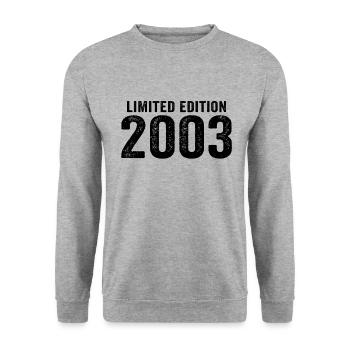 t-shirt Édition Limitée 2003 fabriqué en 2003 - Sweat-shirt Unisexe - gris chiné - Devant - Alina (178cm) & Michal (187cm)