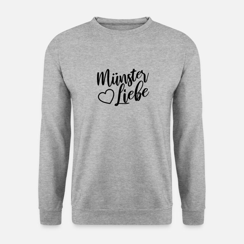Münster Liebe - Unisex Pullover - Weißgrau meliert