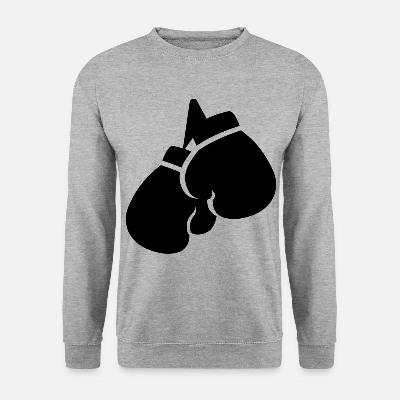 Boxhandschuhe symbol - Unisex Pullover - Weißgrau meliert