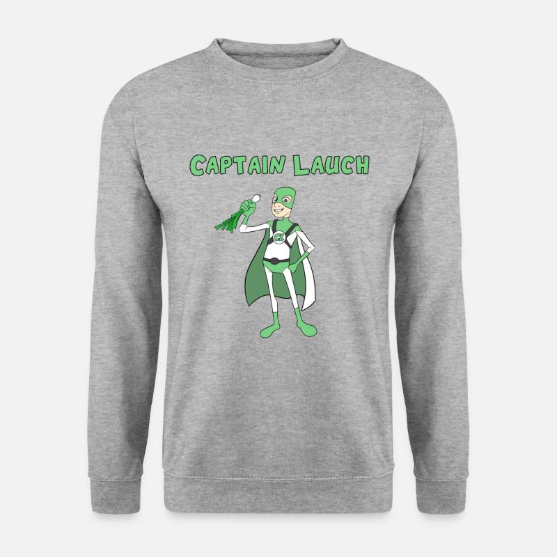 Captain Lauch - Unisex Pullover - Weißgrau meliert