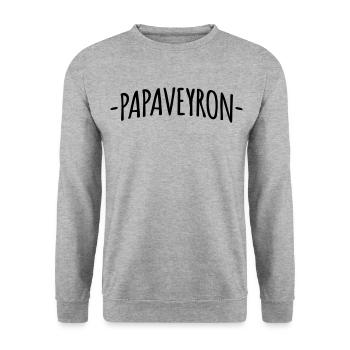 Aveyron Papa père aveyronnais - Sweat-shirt Unisexe - gris chiné - Devant - Alina (178cm) & Michal (187cm)