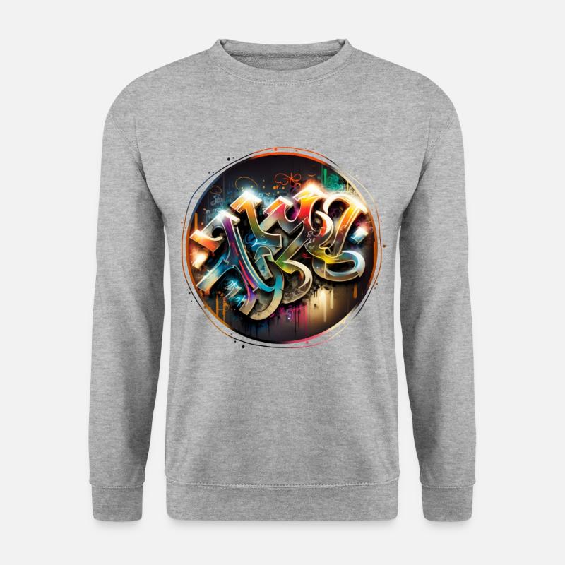 "Light" Graffiti Theme 1 - Unisex Pullover - Weißgrau meliert