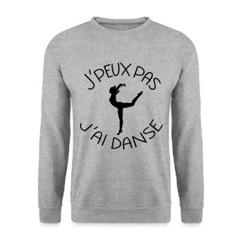 J'peux pas j'ai danse classique contemporaine mod - Sweat-shirt Unisexe - gris chiné - Devant - Alina (178cm) & Michal (187cm)