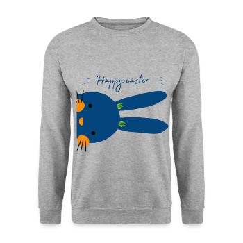 Happy Easter. Happy Easter. Easter bunny. - Unisex Sweatshirt - salt & pepper - Front - Alina (178cm) & Michal (187cm)