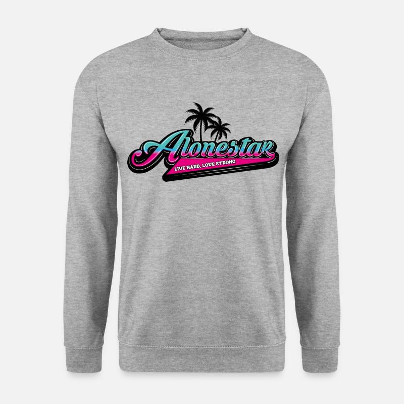 Alonestar palm - Unisex Sweatshirt - salt & pepper