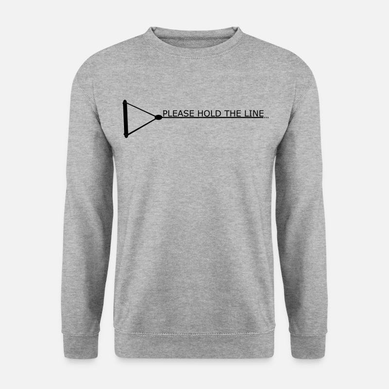 Hold the line - Unisex Pullover - Weißgrau meliert