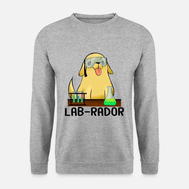 Labrador Labor Wissenschaft Chemie - Unisex Pullover - Weißgrau meliert