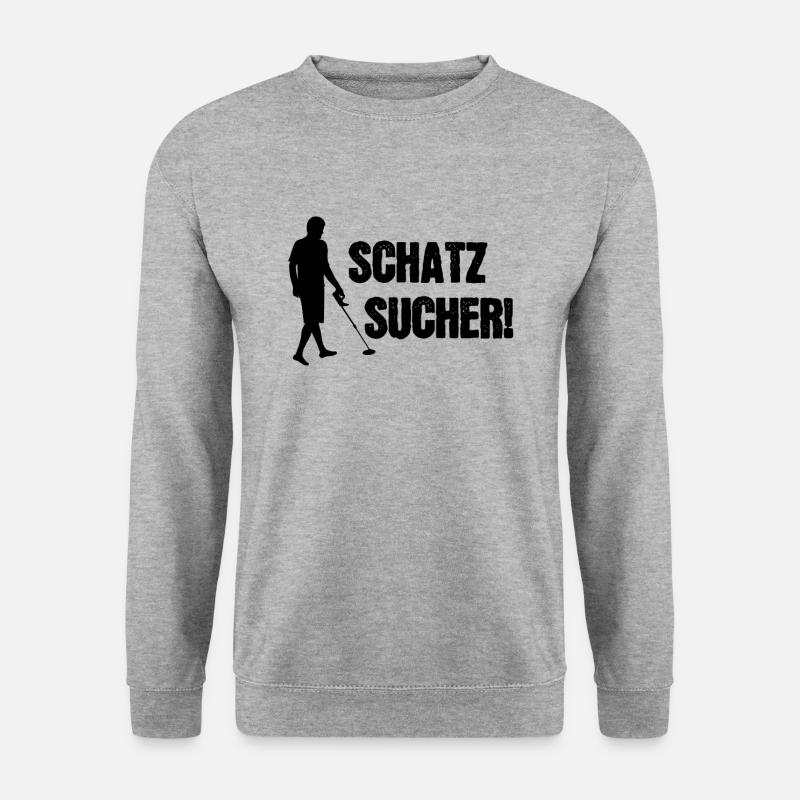 Schatzsucher - Unisex Pullover - Weißgrau meliert