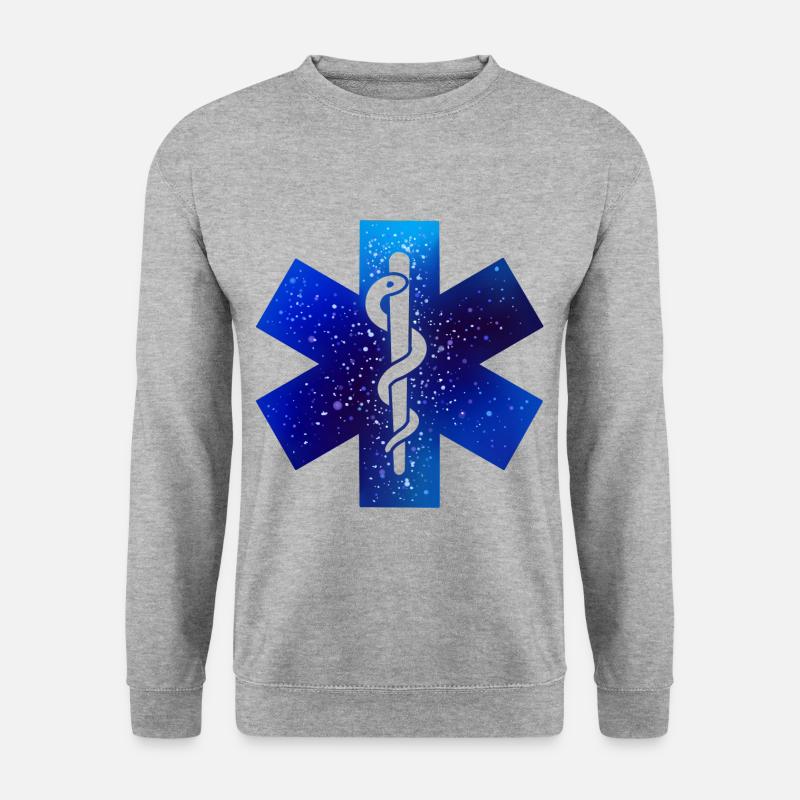 Medizin Arzt Doktor Sanitäter Rettungssanitäter - Unisex Pullover - Weißgrau meliert