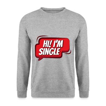 Statut de relation unique unique drôle - Sweat-shirt Unisexe - gris chiné - Devant - Alina (178cm) & Michal (187cm)