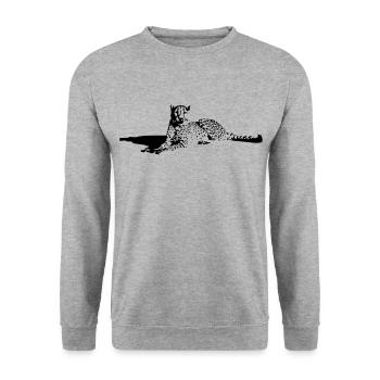 Magnifique guépard au repos - Sweat-shirt Unisexe - gris chiné - Devant - Alina (178cm) & Michal (187cm)