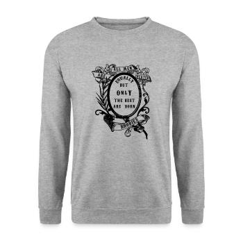 Rhodie Best Born - Unisex Sweatshirt - salt & pepper - Front - Alina (178cm) & Michal (187cm)