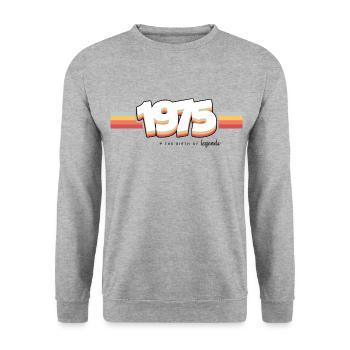 1975 the birth of legends - Unisex Sweatshirt - salt & pepper - Front - Alina (178cm) & Michal (187cm)