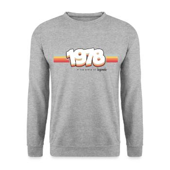 1978 the birth of legends - Unisex Sweatshirt - salt & pepper - Front - Alina (178cm) & Michal (187cm)