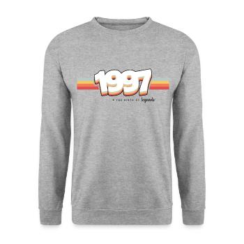 1997 the birth of legends - Sweat-shirt Unisexe - gris chiné - Devant - Alina (178cm) & Michal (187cm)