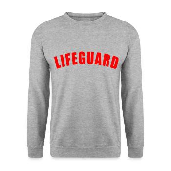 LIFEGUARD CADEAU SAUVEUR DE VIE PLAGE MER OCEAN - Sweat-shirt Unisexe - gris chiné - Devant - Alina (178cm) & Michal (187cm)