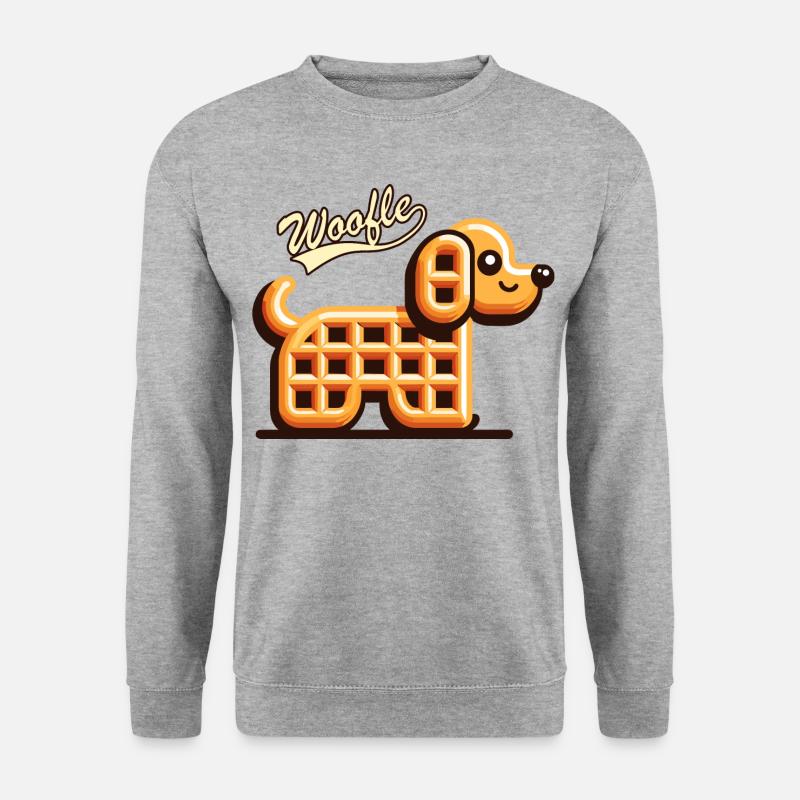 Woofle - Unisex Pullover - Weißgrau meliert