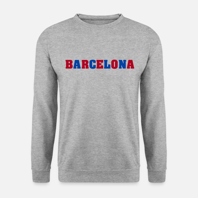 Barcelona - Unisex Pullover - Weißgrau meliert