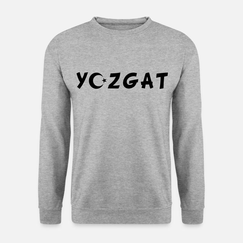 Yozgat Türkei Flagge - Unisex Pullover - Weißgrau meliert