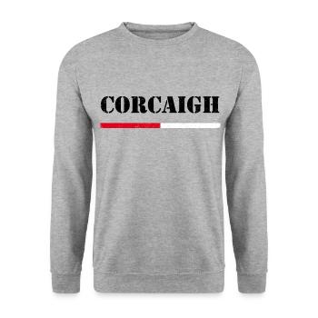 Corgaigh (Cork) - Unisex Sweatshirt - salt & pepper - Front - Alina (178cm) & Michal (187cm)