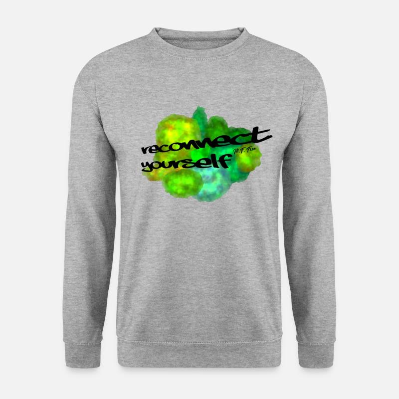 reconnect yourself - Unisex Pullover - Weißgrau meliert