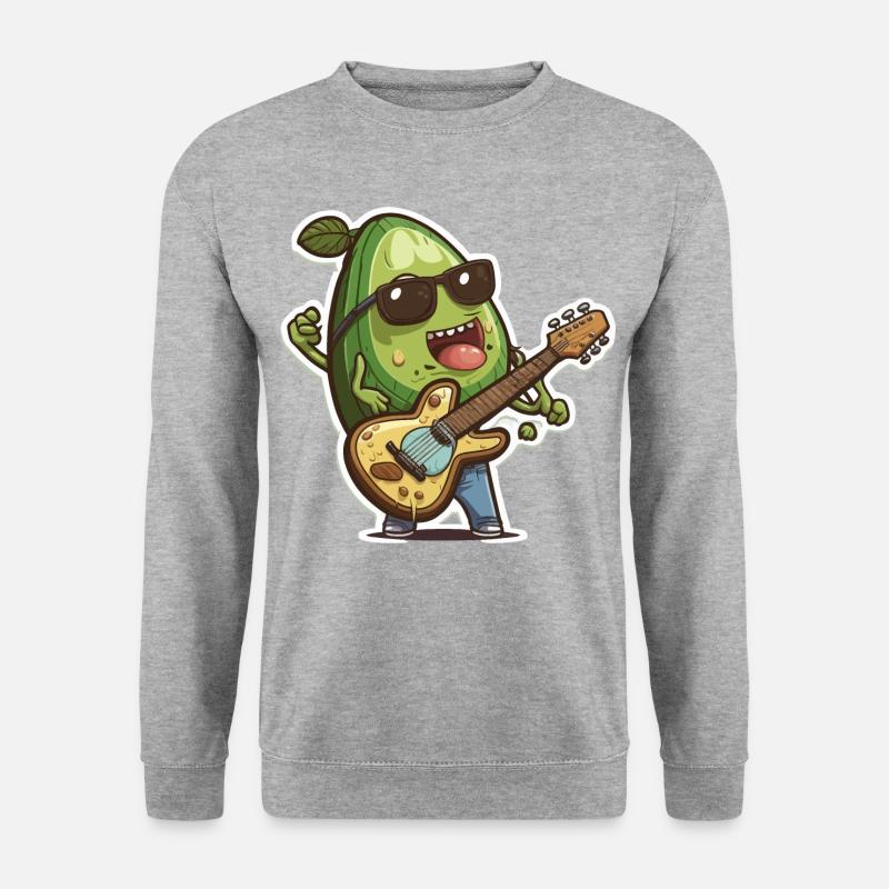 Avocado-Riff - Unisex Pullover - Weißgrau meliert