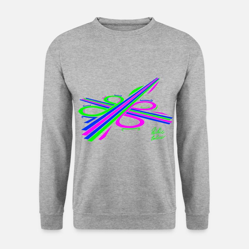 Aura-Stream 003 3-farbig - Unisex Pullover - Weißgrau meliert