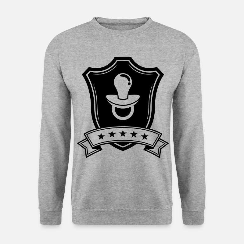 Pacifier Icon shield - Unisex Sweatshirt - salt & pepper