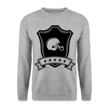 Casque de football Crest - Sweat-shirt Unisexe - gris chiné - Devant - Alina (178cm) & Michal (187cm)