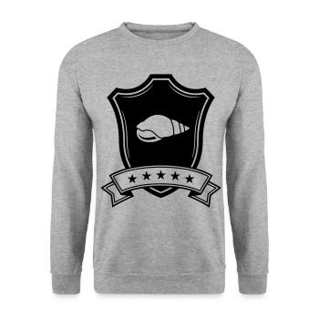 Armoiries de la coquille - Sweat-shirt Unisexe - gris chiné - Devant - Alina (178cm) & Michal (187cm)