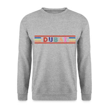 Dubai - Sweat-shirt Unisexe - gris chiné - Devant - Alina (178cm) & Michal (187cm)