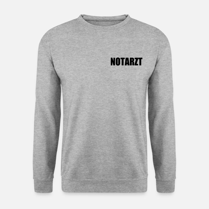 Notarzt - Unisex Pullover - Weißgrau meliert